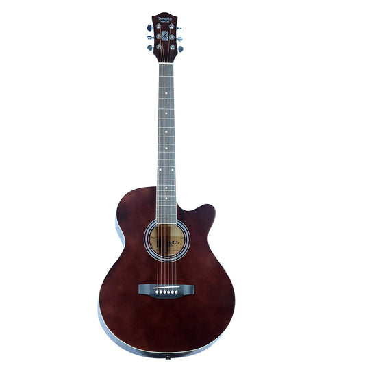 A cutaway acoustic guitar with a dark reddish-brown wood finish, shown from the front against a solid white background. The brand name 'Twelfthnote' is visible on the headstock and the soundhole label.